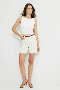 Camisole en tricot côtelé à dos échancré