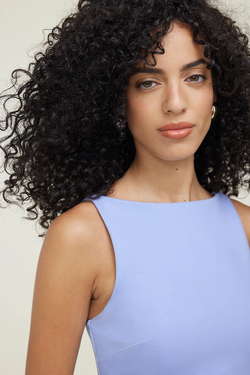 Open Back Ponte Mini Dress