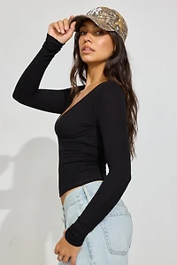 Crossover Long Sleeve Top
