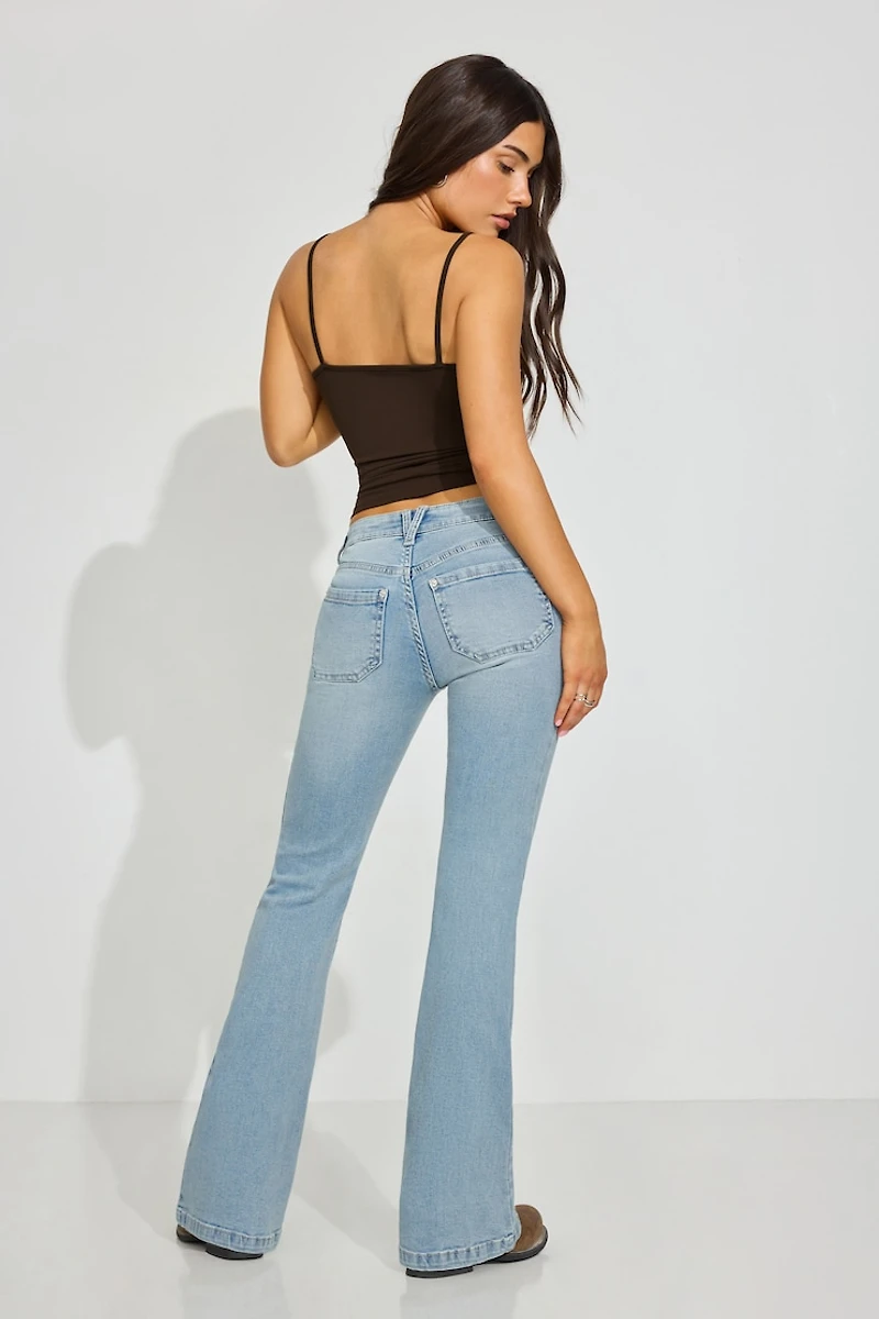 Low Rise Flare Jeans