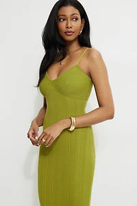 Sylvia Ribbed Midi Sweater Dress