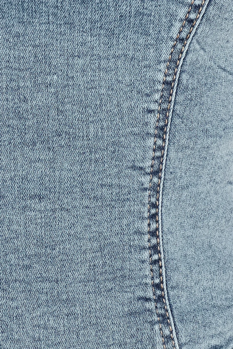 Haut en denim à col licou plongeant