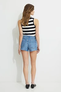 Claudia High Rise Mom Denim Shorts