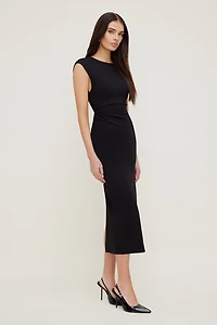 Crewneck Ponte Maxi Dress