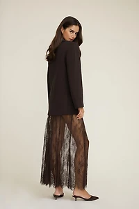 Sheer Lace Maxi Skirt