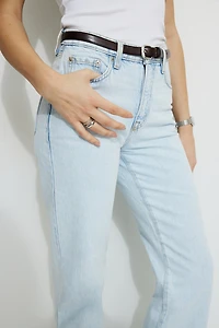 Cara High Rise Straight Leg Jeans