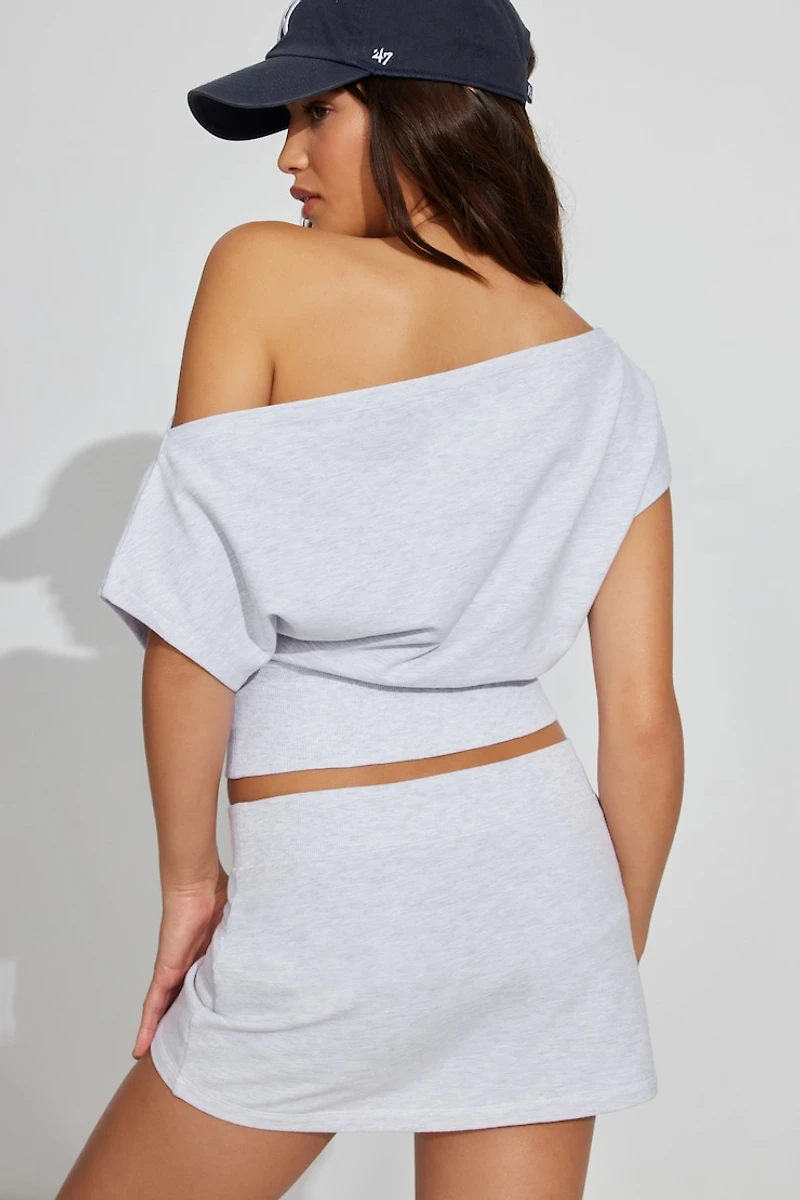StretchTerry Off Shoulder Top