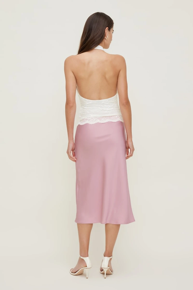 Haut en dentelle à col licou