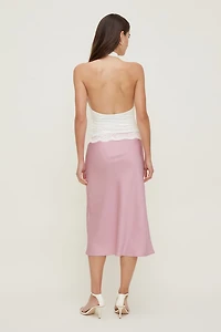 Haut en dentelle à col licou