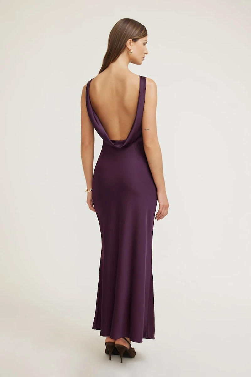 Nora Satin Maxi Slip Dress