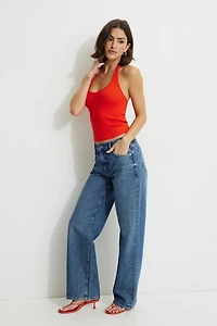 Mary Ribbed Halter Top