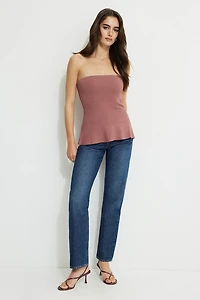 Ava Peplum Knit Tube Top