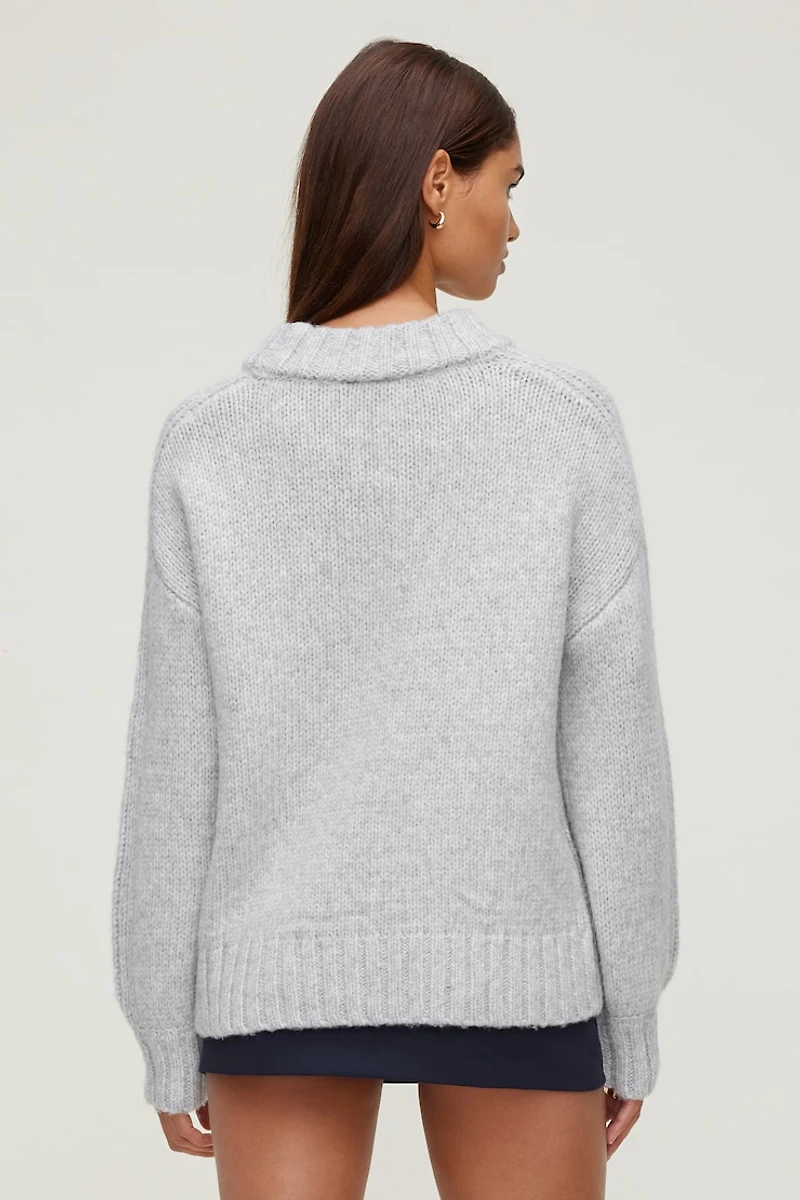Chandail épais à col rond Mabel