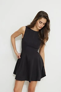 Cecelia Boat Neck Mini Dress
