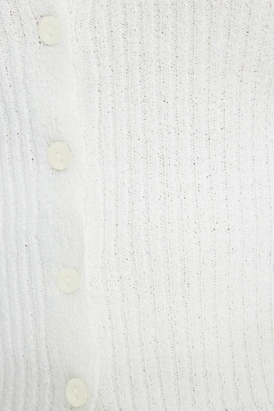 Mila Ribbed V Neck Cardigan