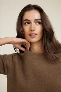 Chandail à coupe carrée et manches courtes Aura