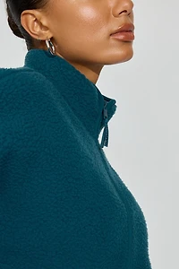 Blouson en molleton sherpa à fermeture éclair complète