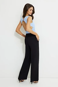 Pantalon fluide à jambe droite Yasmin