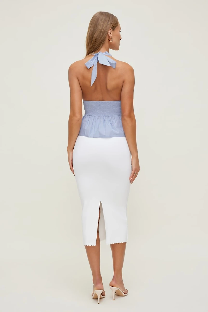 Gemma Poplin Halter Top