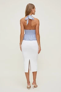 Gemma Poplin Halter Top