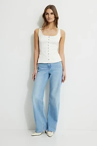 Camisole boutonnière en satin