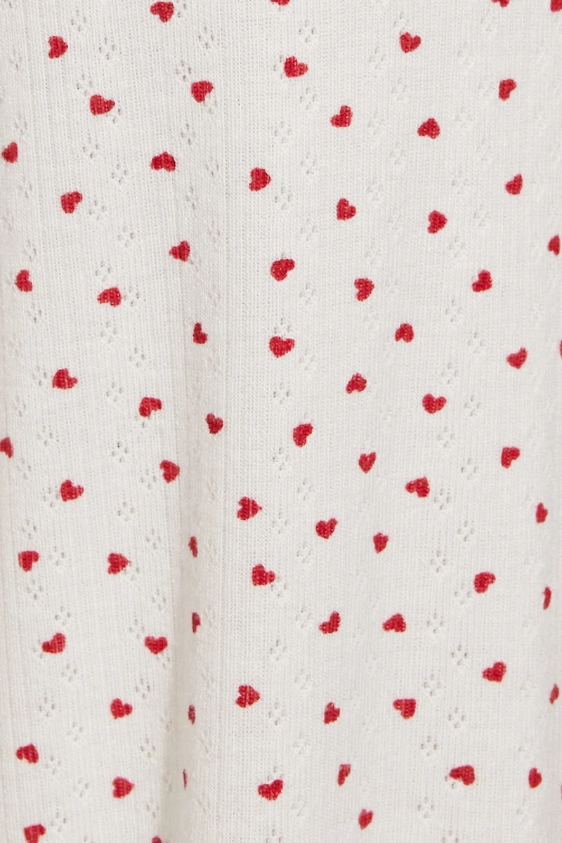 Pointelle Wide Leg Pants