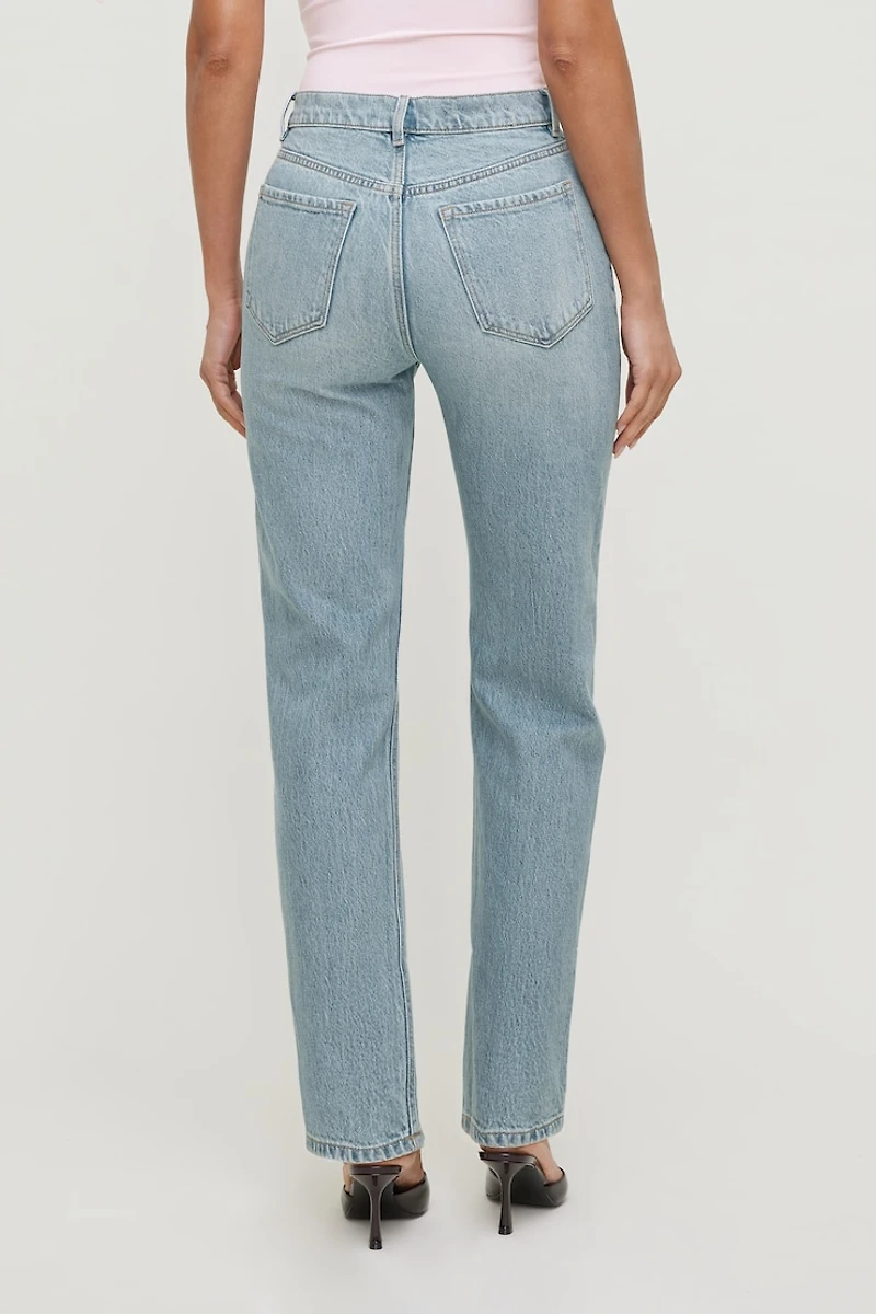 Jean confo à taille haute et jambe droite Olivia