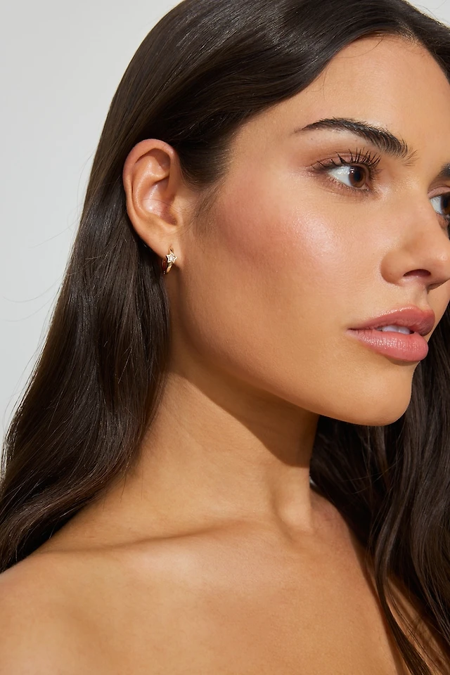 3 Pack Mini Stars & Gem Hoop Earrings