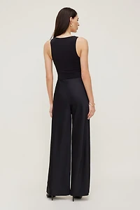 Izzy Wide Leg Satin Pants