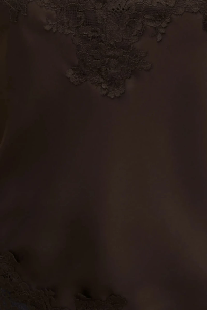 Cassie Asymmetric Lace Satin Cami