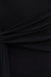 Robe maxi en maille drapée à l’avant