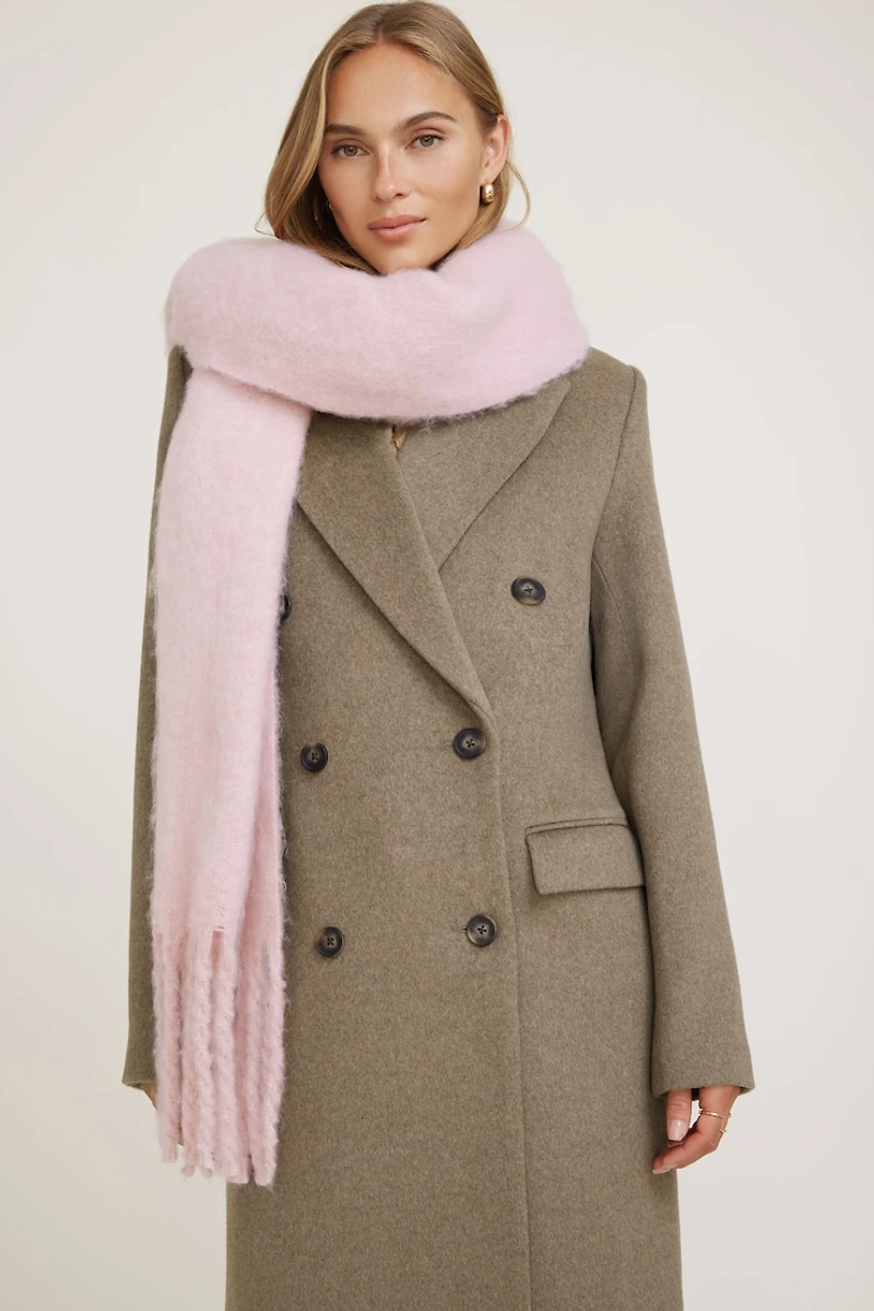 Foulard surdimensionné avec franges