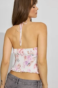 Samantha Smocked Halter Top