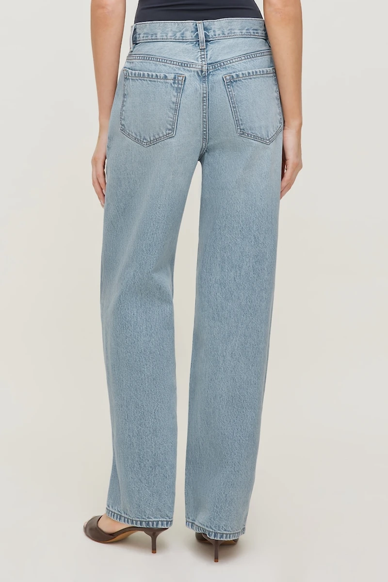 Rowan Mid Rise Baggy Wide Leg Jeans