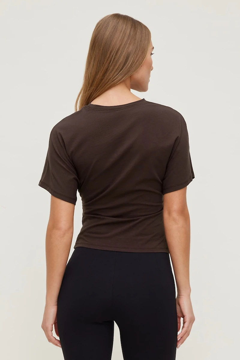 Andrea Shirred Jersey T Shirt