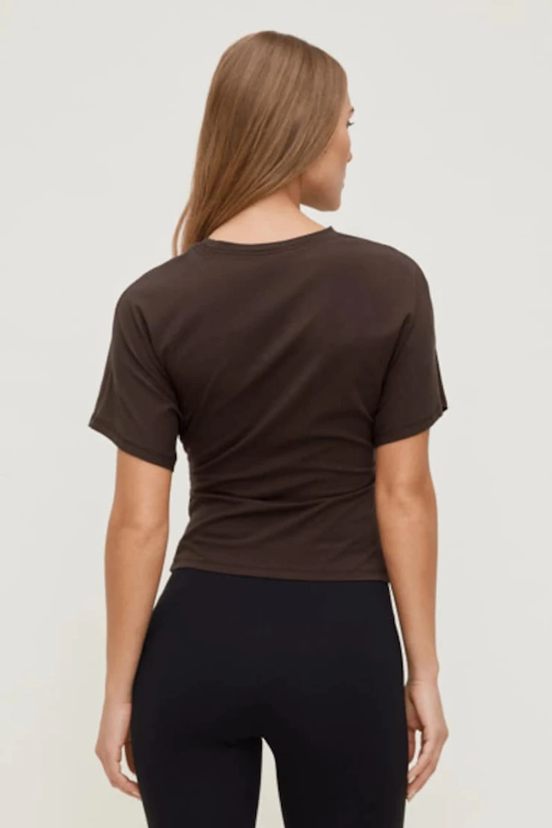 Andrea Shirred Jersey T Shirt