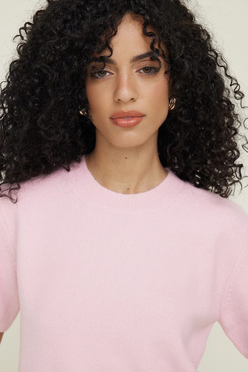Aura Boxy Short Sleeve Sweater