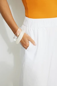 Pantalon fluide à enfiler jambe large