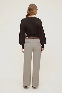 Pantalon fluide et épuré à jambe droite Camelia