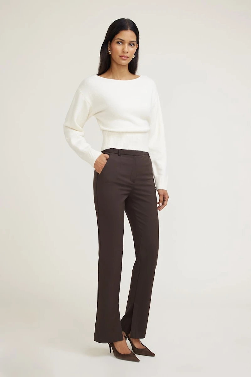 High Rise Slim Leg Pants