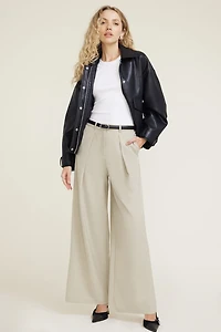 Pleated Wide Leg Pants