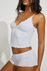 Pointelle V-Neck Cami Top