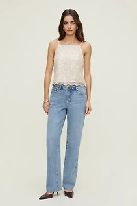 Scalloped Sequin Cami Top