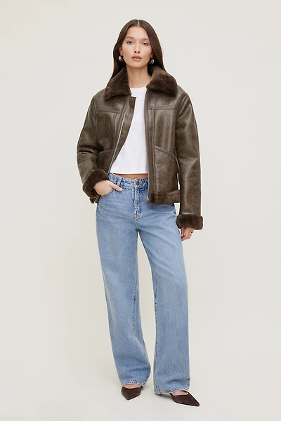 Mika Mid Rise Relaxed Straight Leg Jeans