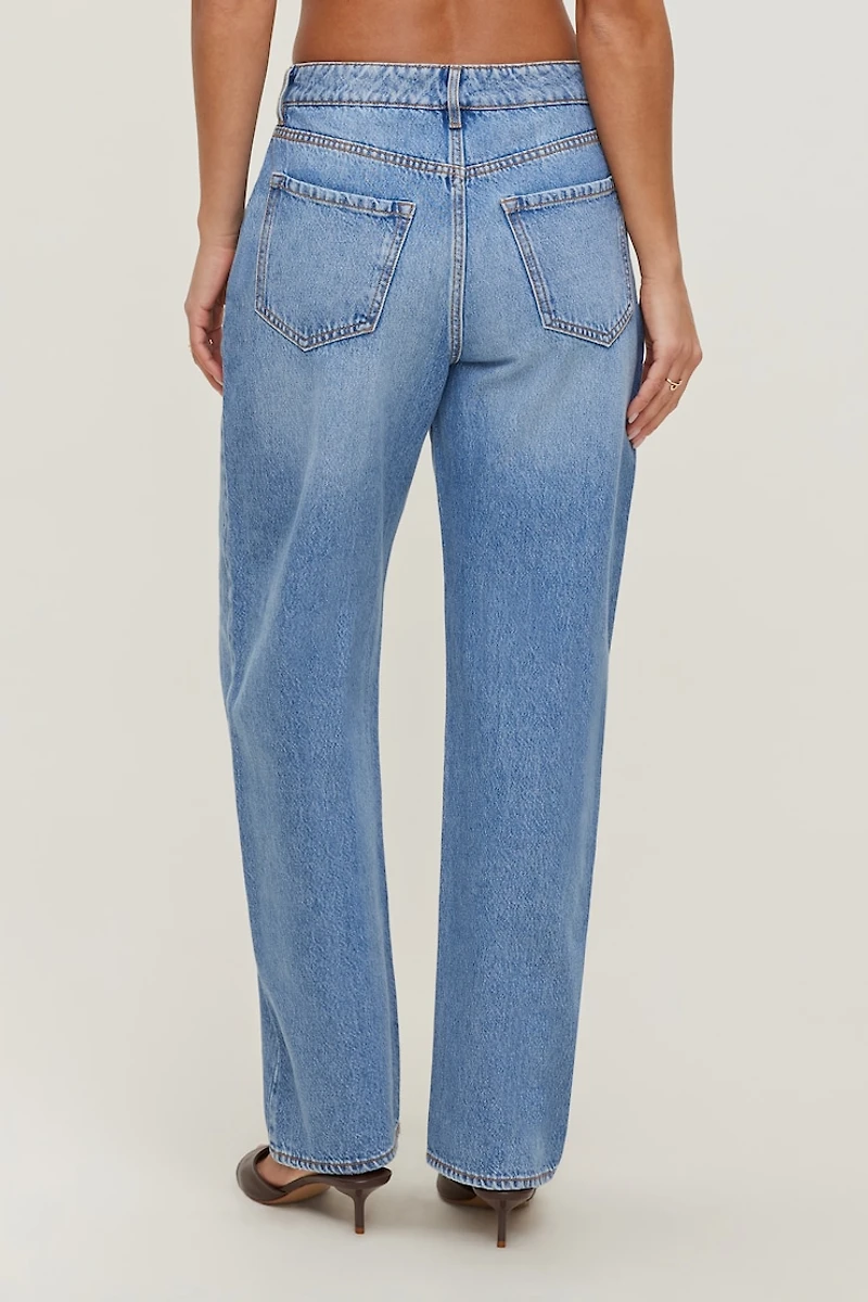 Mika Mid Rise Relaxed Straight Leg Jeans