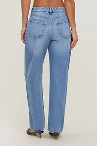 Mika Mid Rise Relaxed Straight Leg Jeans