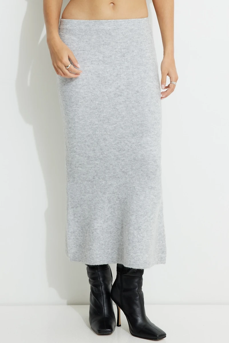 Jupe maxi en tricot style sirène