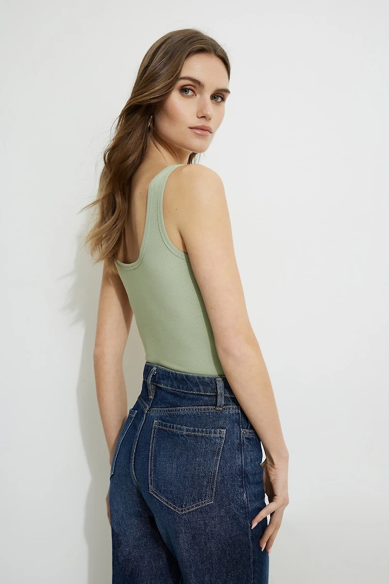 Justaucorps henley côtelé