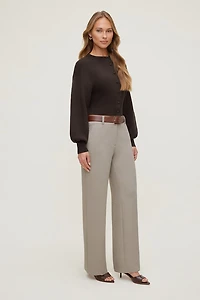 Pantalon fluide et épuré à jambe droite Camelia