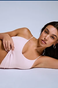 Chenille Tiny Strap V-Neck Cami Top